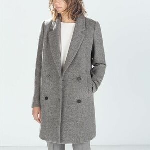 Zara Double Breasted Wool Coat